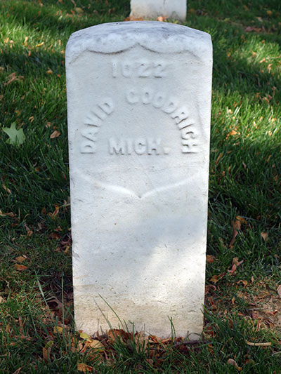 David Goodrich, 5th MI Inf. Co. C grave. Image ©2015 Look Around You Ventures, LLC.