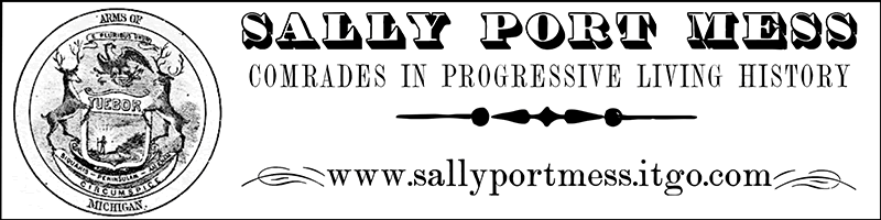 Ad linking to the Sally Port Mess - a Michigan based progressive re-enactment group.